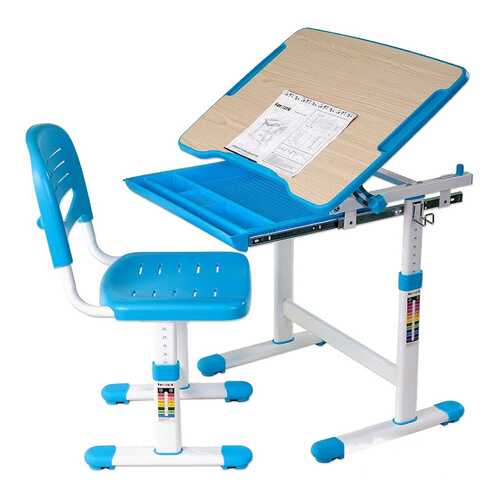 Парта со стулом Fun Desk PICCOLINO Blue (голубой) в Лазурит