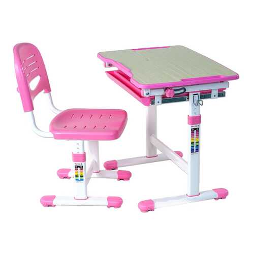 Парта со стулом Fun Desk PICCOLINO Pink (розовый) в Лазурит