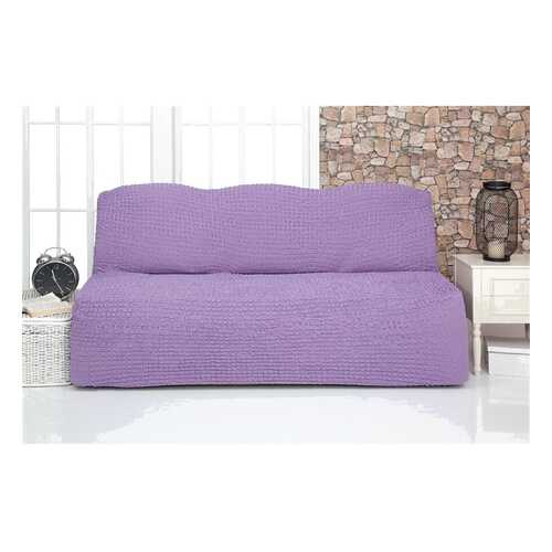 Чехол на трехместный диван без подлокотников и оборки Venera Sofa, цвет: сиреневый в Лазурит