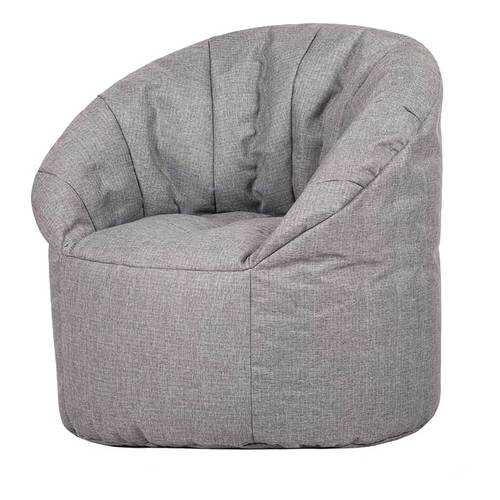 Кресло бескаркасное Папа Пуф Club Chair Grey, размер XL, рогожка, серый в Лазурит