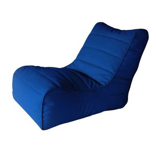 Кресло бескаркасное Папа Пуф Soft Lounger Blue, размер XL, экокожа, синий в Лазурит