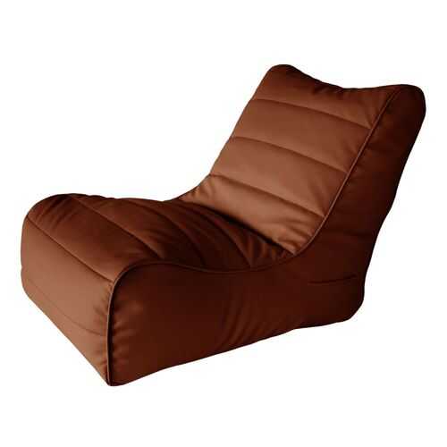 Кресло бескаркасное Папа Пуф Soft Lounger Brown, размер XL, экокожа, коричневый в Лазурит