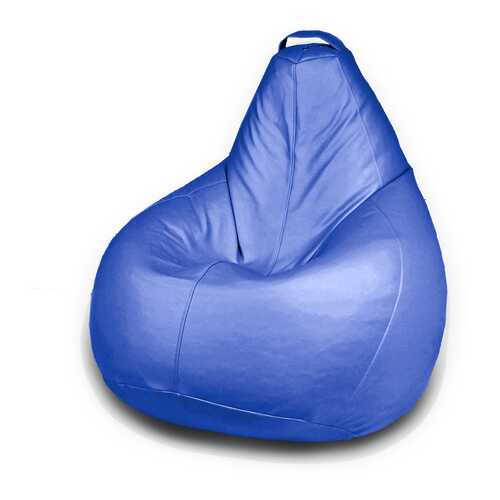 Кресло-мешок MyPuff Груша Компакт Экокожа, размер M, экокожа, синий в Лазурит