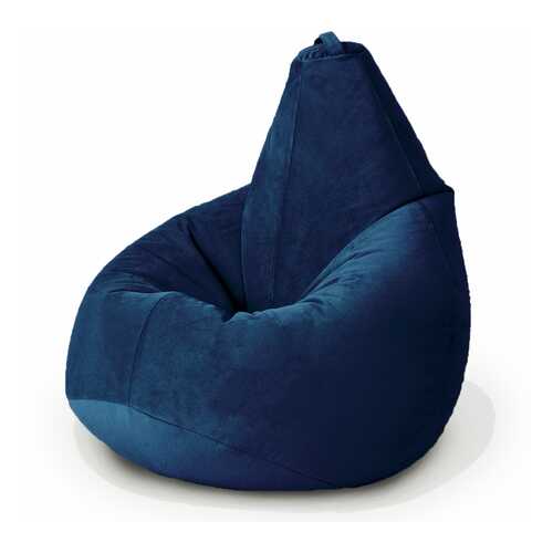 Кресло-мешок MyPuff Стандарт, размер L, велюр, темно-синий в Лазурит