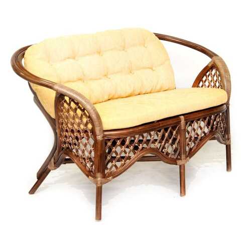 Плетеный диван для дачи ЭкоДизайн 1305С Браун в Лазурит