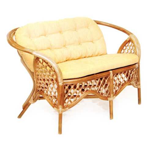 Плетеный диван для дачи ЭкоДизайн 1305С Коньяк в Лазурит