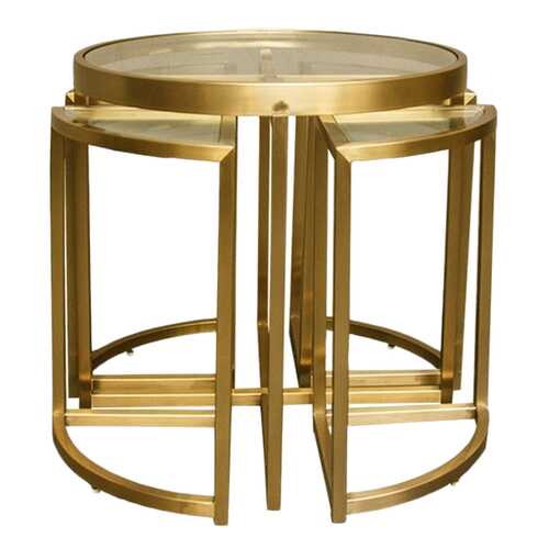 Кофейный столик ROOMERS 55х60х60 см, золотистый в Лазурит
