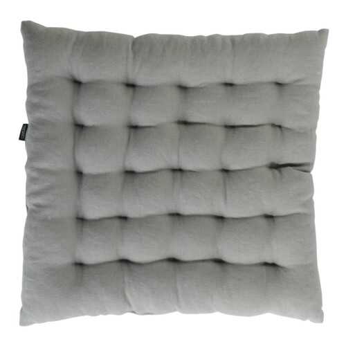 Стеганая подушка на стул из умягченного льна серого цвета Essential 40х40 в Лазурит
