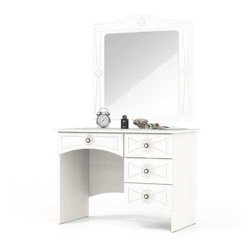 Стол с зеркалом Мебельный Двор Онега МД-1-06+ЗН-1 белый 102х59х185 в Лазурит